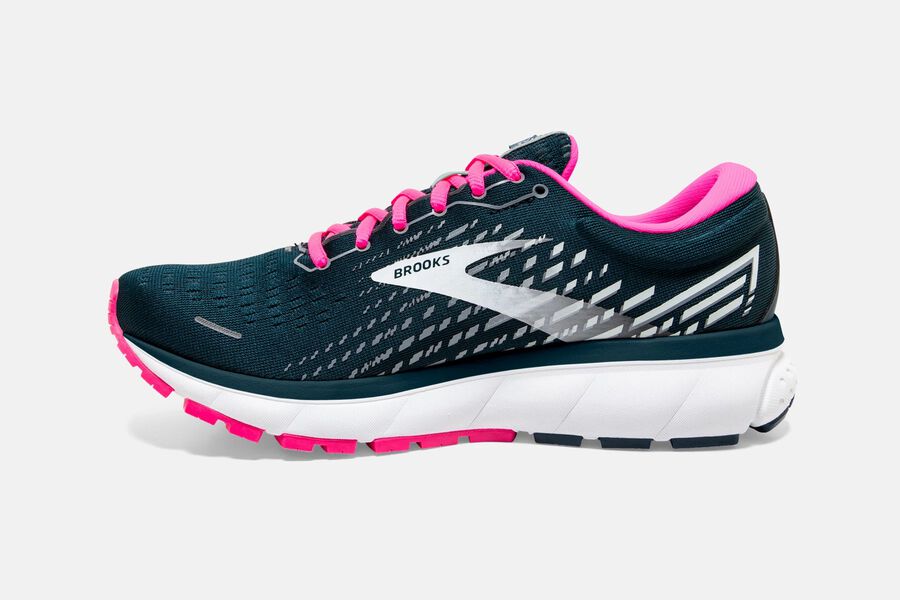 Brooks Ghost 13 Road Loopschoenen Dames - Donkerblauw/Roze - 814590OVG